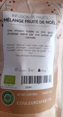 Infusion de fruits - Mélange de fruits de Noël