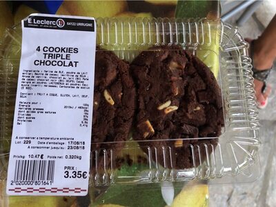 4 cookies triple chocolats