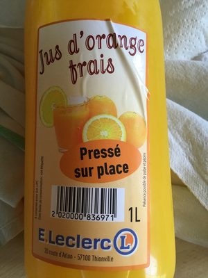 Jus d’orange frais