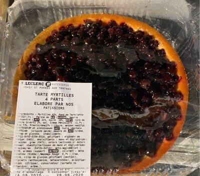 Tarte myrtille front packaging