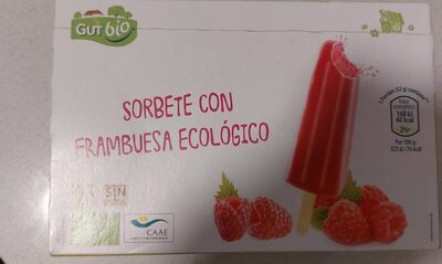 Sorbete con frambuesa ecológico