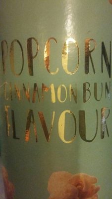 Pop-corn  cinnamon bun flavour front packaging