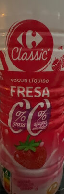 Yogur líquido fresa 0%