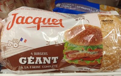 Pain burger géant à la farine complète