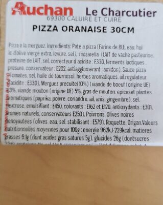 Pizza Oranaise 30cm