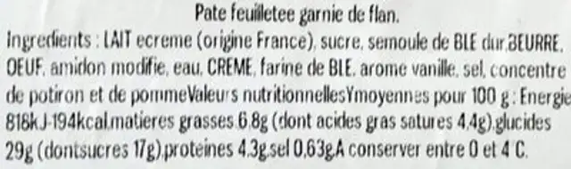 Flan filière cultivons le bon ingredients label
