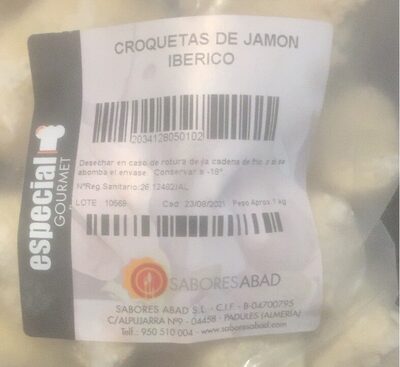 Criquetas de jamosn front packaging