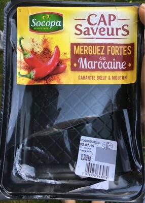 Merguez fortes à la marocaine front packaging