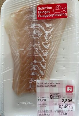 Queue de cabillaud front packaging