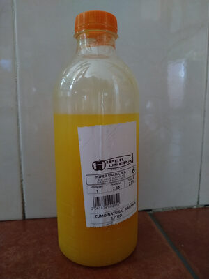 Zumo de naranja front packaging