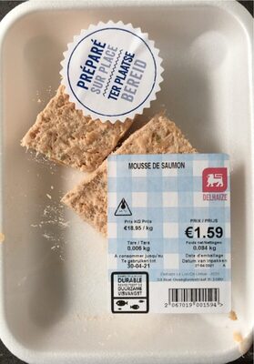 Mousse de saumon front packaging