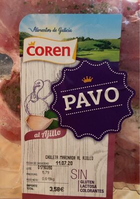 Chuleta marinada al ajillo front packaging