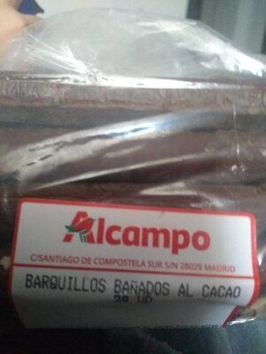 Barquillos bañados al cacao