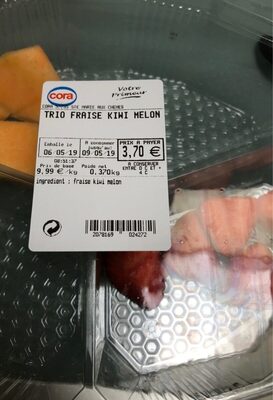 Trio fraise kiwi melon