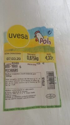 Pechuga de pollo front packaging