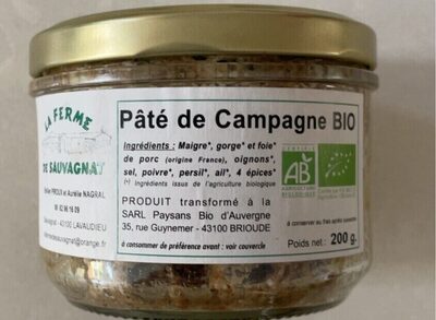 Pate de campagne Bio