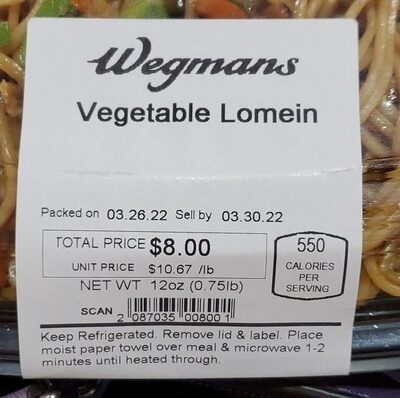 Vegetable Lomein