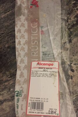 Baguette rústica front packaging