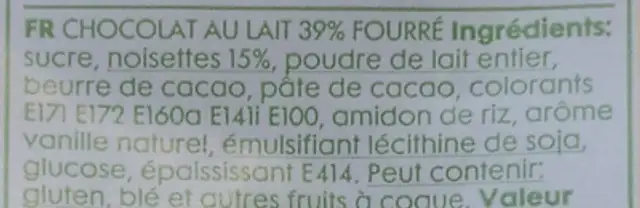 Oeufs Fourrés - Hema - 175 G ingredients label