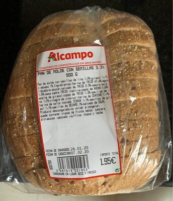 Pan de molde con semillas