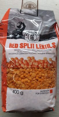 Poolitatud punased läätsed front packaging