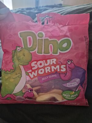 Dino rūgštūs sliekai front packaging