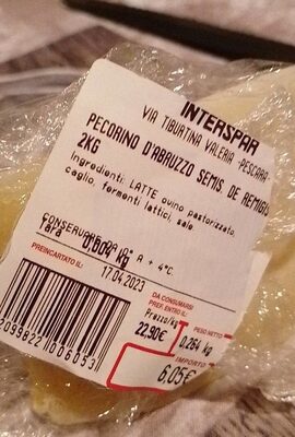 Pecorino d'Abruzzo front packaging