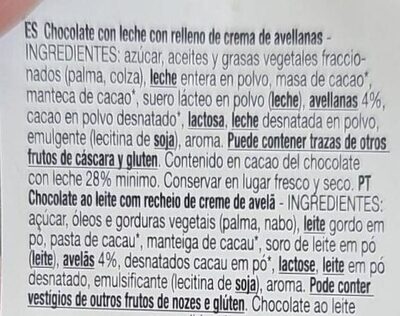 Boule chocolat ingredients label