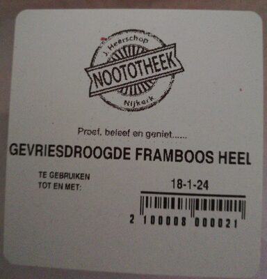 Gevriesdroogde frambozen heel