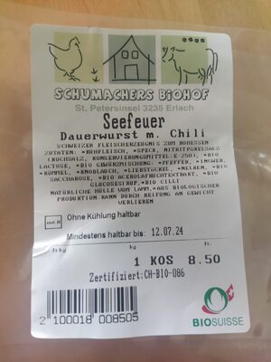 Seeufer Dauerwurst mit Chili