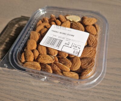 Mandorle naturali siciliane front packaging