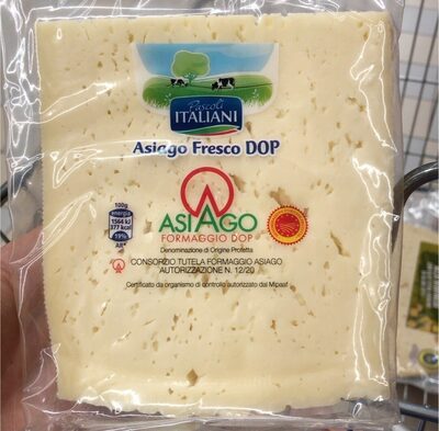 Formaggio asiago fresco DOP front packaging
