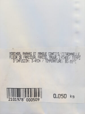 Tea Reve et Detente ingredients label