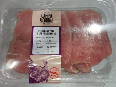 Pechuga de pavo a las finas hiervas