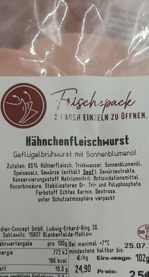 Schinkenwurst Hähnchen