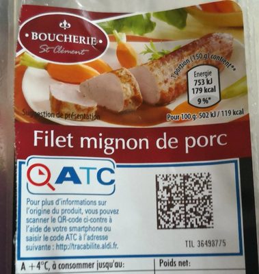 Filet mignon de porc front packaging