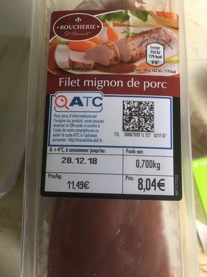 Filet mignon de porc