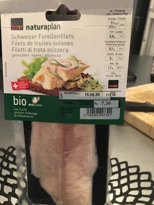 Filets de truites suisses