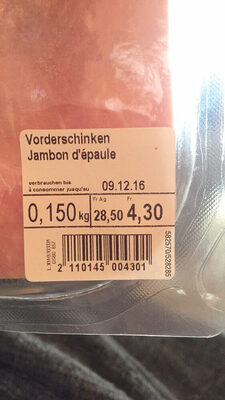 Jambon d'épaule front packaging