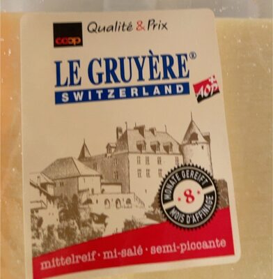 Le gruyere front packaging
