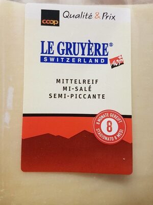 Fromage Gruyère mi-salé