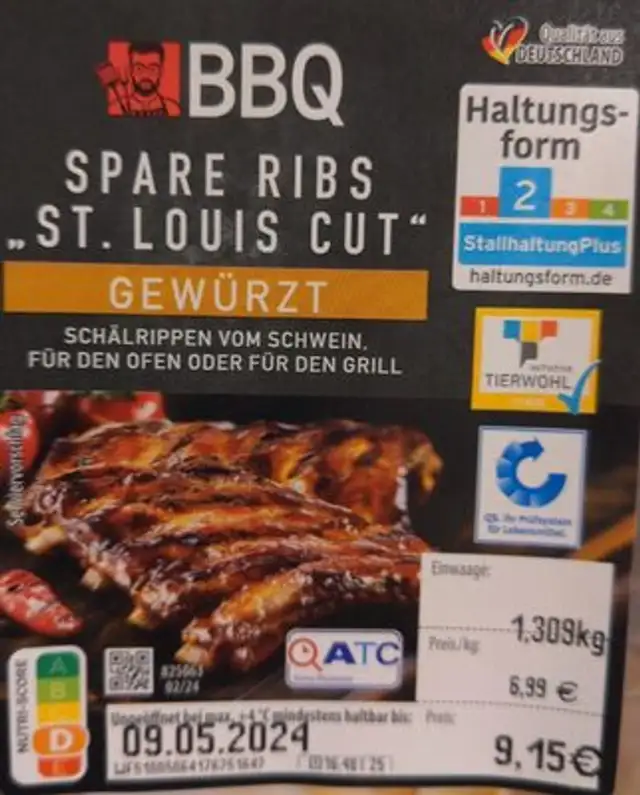 Spare Ribs At. Louis Cut front packaging