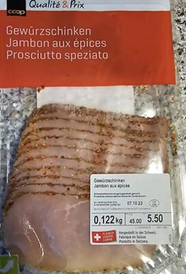 Gewürzschinken front packaging