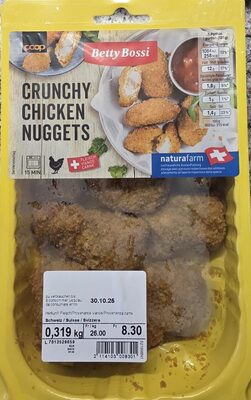 Crunchy chicken nuggets front packaging