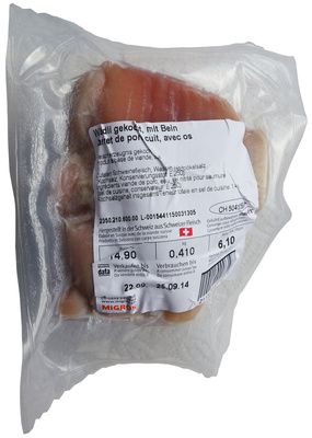 Jarret de porc cuit, avec os