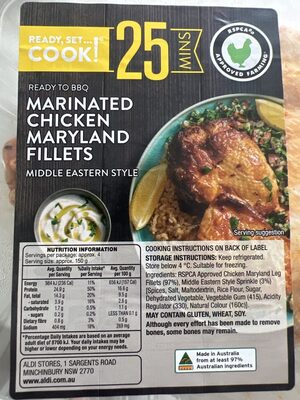 Marinated Chicken Maryland Fillets