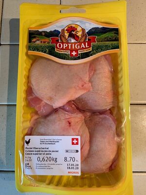 Poulet Oberschenkel front packaging