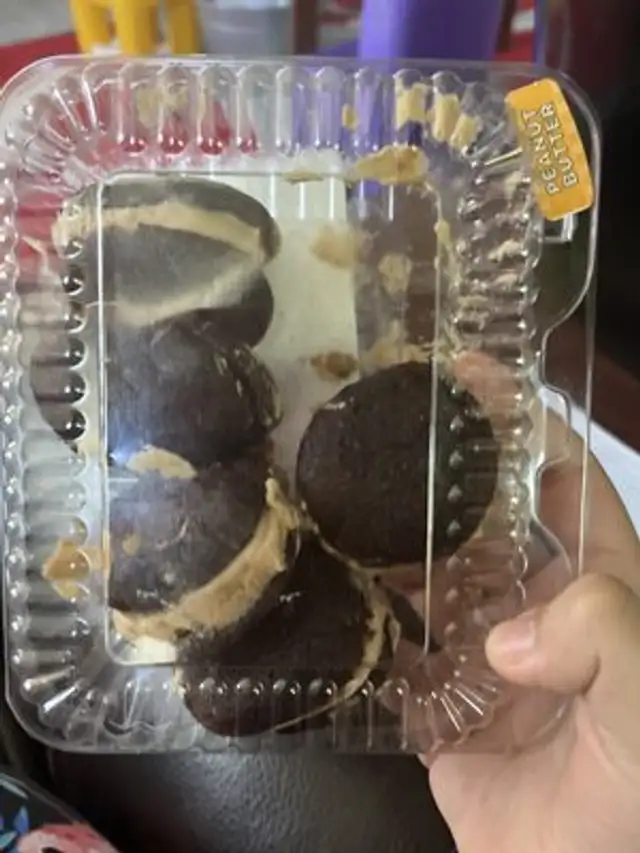 Peanut butter creme filled mini whoopie pies front packaging