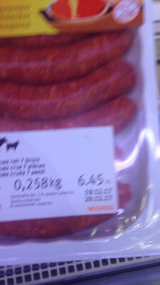 Merguez cru 7 pièces