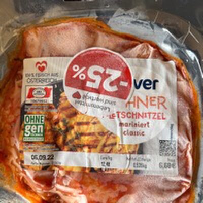 Hühnerschnitzel mariniert